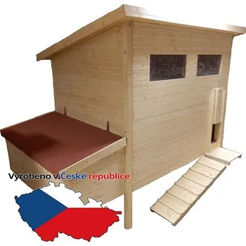 Zateplený dřevěný kurník pro slepice Blansko český truhlářský výrobek pro 15-20 slepic