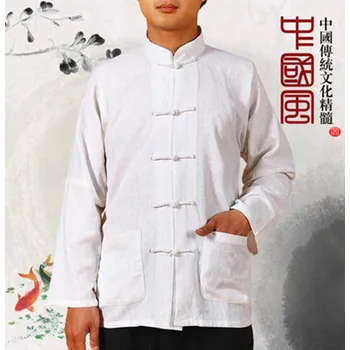 Pánská košile Čínská košile kung-fu a tai-či - bílá