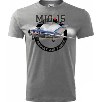 Pánské tričko STRIKER Tričko MIG-15 Barva: Šedá, Velikost: S