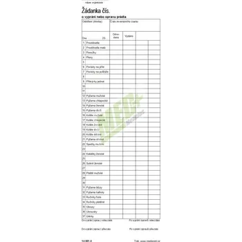 Žádanka o vyprání prádla-delší, nepropisovací