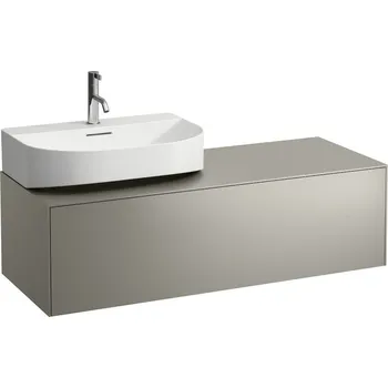 Nábytek Sonar - skříňka 118x45 pod umyvadlo H816341/H816342, 1 výřez vlevo, 1 zásuvka, bílá matná H4054520341701