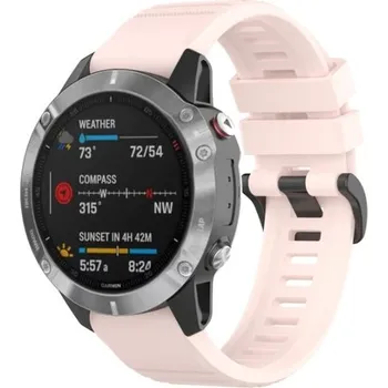 Příslušenství k chytrým hodinkám eses Sportovní silikonový řemínek pro Garmin - Světle růžový, QuickFit 22 mm