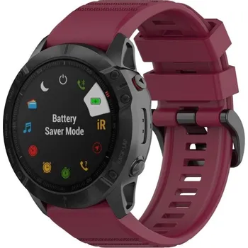 Příslušenství k chytrým hodinkám eses Sportovní silikonový řemínek pro Garmin - Vínově červený, QuickFit 26 mm