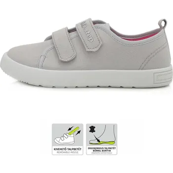Dětská treková obuv D.D.Step D.D. step dívčí plátěnky CSG-153AL Barva: šedá, Velikost: 36
