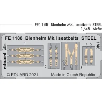 Plastikový model Eduard 1/48 Blenheim Mk.I seatbelts STEEL (AIRFIX)