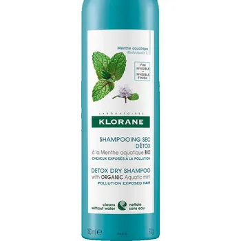 Šampon Klorane Máta vodní suchý šampon pro vlasy vystavené znečištěnému ovzduší 150 ml