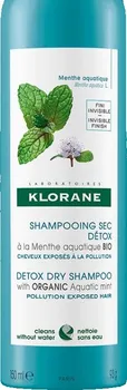 Šampon Klorane Máta vodní suchý šampon pro vlasy vystavené znečištěnému ovzduší 150 ml