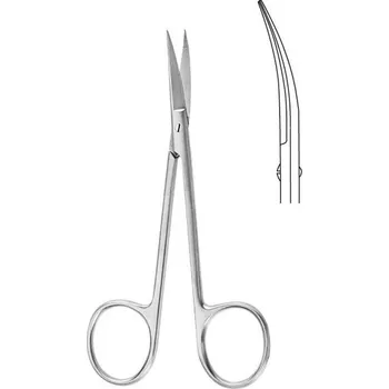 Kancelářské nůžky Nůžky Iris na dáseň chirurgické zahnuté 11,5 cm