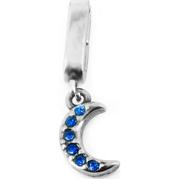 Přívěsek BRUNOshop.cz Visací přívěsek na plochý náramek PŮLMĚSÍC MODRÝ