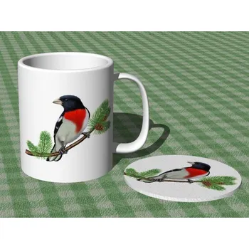 Pelisport Hrnek s ptáčkem s filcovým podtáckem