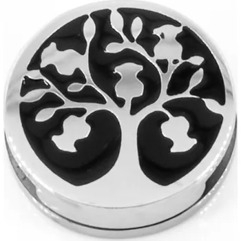 Přívěsek BRUNOshop.cz Přívěsek na plochý náramek STROM ŽIVOTA ČERNÝ