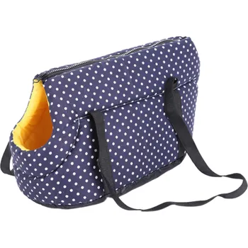 Taška pro psa a kočku Přepravní taška pro psa - Námořnická modrá s puntíky Velikost: S