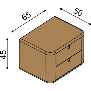 Noční stolek Noční stolek JELÍNEK LARA Dub, White