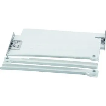 Nábytkové kování Výsuv s plnou bočnicí, bílý, rolničkový, kolečkový, 86/300 mm