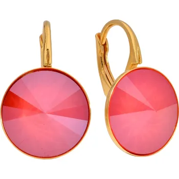 Náušnice Lafira stříbrné náušnice červené Rivoli 3070 (visací)