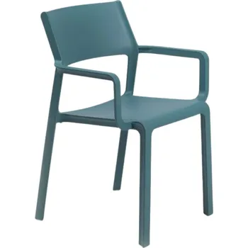 Nardi Petrolejově modrá plastová zahradní židle Trill s područkami
