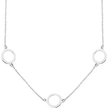 Náhrdelník Stříbrný náhrdelník se stříbrnými kroužky - Meucci SLN033