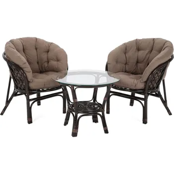 Zahradní sestava Home & Garden Bahama 2+1 Brown/Capuccino