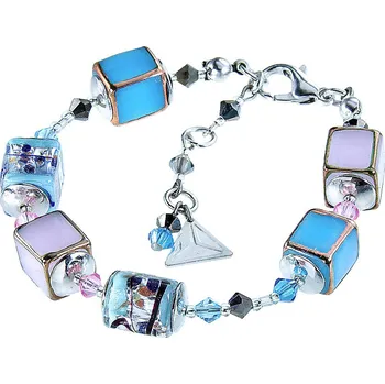 Náramek Lampglas Náramek Crystal Spring z perel Lampglas