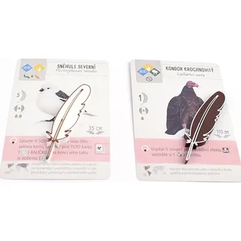 Příslušenství k deskovým hrám Na Křídlech - žeton pírko Barva: Hnědá