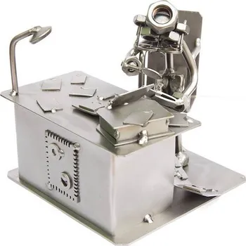 Kovová figurka - Filatelista 13 cm