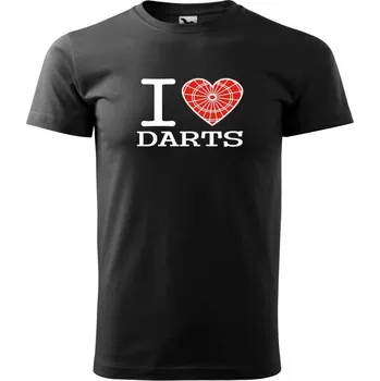 Malfini Triko s potiskem - I Love Darts - black - S