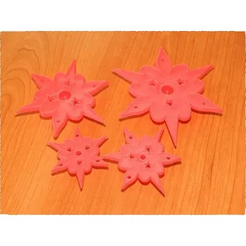 Jedlá dekorace na dort Sada vykrajovátek - krajkové hvězdy