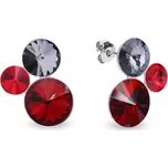 Stříbrné náušnice červené se Swarovski Elements Sweetie K11223LSISN