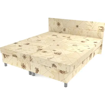 Postel Dvoupostel Mapa 195 × 170 cm lamelová na nohách