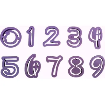 Jedlá dekorace na dort Caketools Vykrajovátka čísla - Disney font 10ks