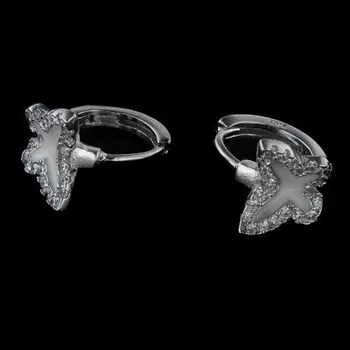 Náušnice Stříbrné náušnice kamenové kroužky