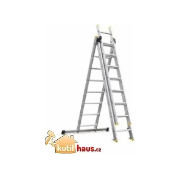 Žebřík Žebřík 3x8 příček PROFI DW308 DRABEST