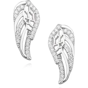 Náušnice Stříbrné náušnice WINGS se zirkony - Meucci SLE317