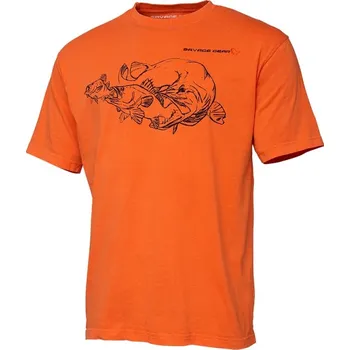 Rybářské oblečení Savage Gear triko Cannibal Ink Tee Sun Orange Velikost: XL