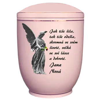 Smuteční dekorace Pohřební urna Diamant | anděl text