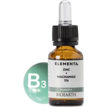 Pleťové sérum BIOEARTH Elementa sérum: Zinek a niacinamid 11% 15ml