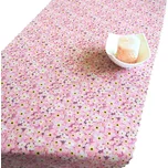 Ubrusová šála v metráži Florea - růžová 38 zakončení vlnkou