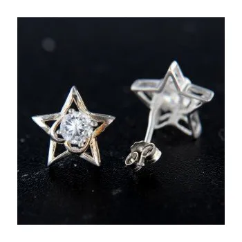 Náušnice Stříbrné náušnice na puzetu