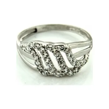 Prsten Zlatý prsten s kamenem z bílého zlata