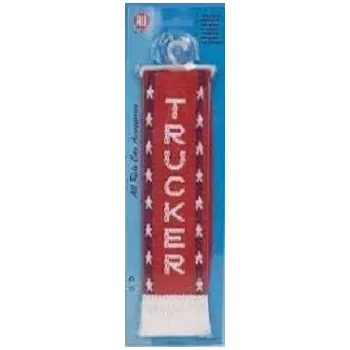 Vlajka Textilní vlaječka s přísavkou, výšivka nápis TRUCKER