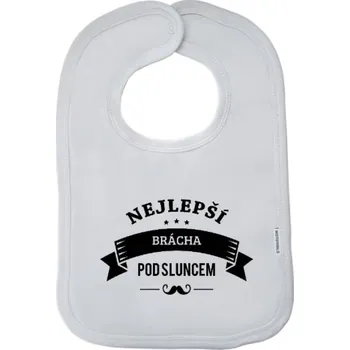 Bryndák Dětský bryndák New Baby Nejlepší brácha pod sluncem, knírek