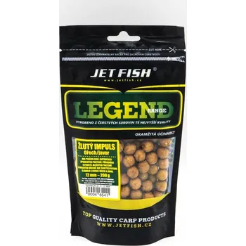 Boilies JetFish JET FISH Legend Range boilie 200g -12mm : ŽLUTÝ IMPULS - OŘECH / JAVOR
