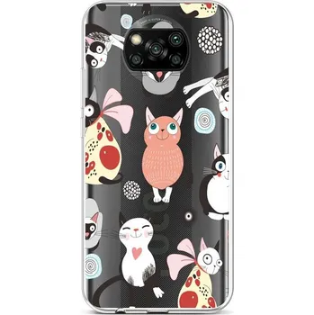 Pouzdro na mobilní telefon Kryt Xiaomi Poco X3 silikon Cats 2 (obal neboli pouzdro na Xiaomi Poco X3)