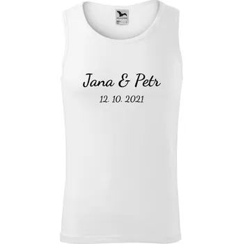 Pánské tílko Pánské tílko Malfini Core Jména a datum písmo 2