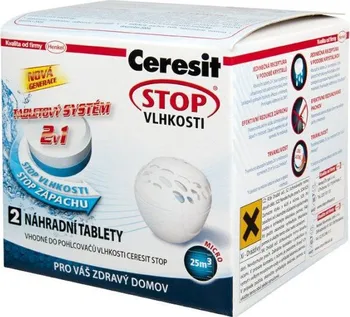 Pohlcovač vlhkosti Ceresit Stop Vlhkosti Pearl 2v1 náhradní tablety 2 x 300 g
