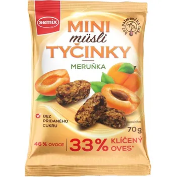 Semix Mini müsli tyčinky s meruňkami bez lepku 70 g
