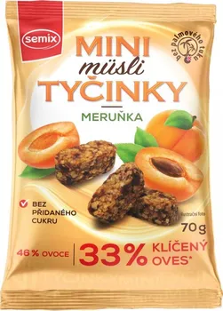 Semix Mini müsli tyčinky s meruňkami bez lepku 70 g