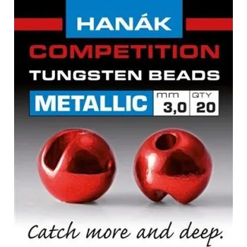 Hanák Tungstenové hlavičky Metallic Red 4mm