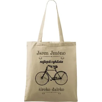 Látková taška Jsem nejlepší cyklista široko daleko