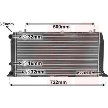 Motor automobilu Chladič, chlazení motoru VAN WEZEL 03002047